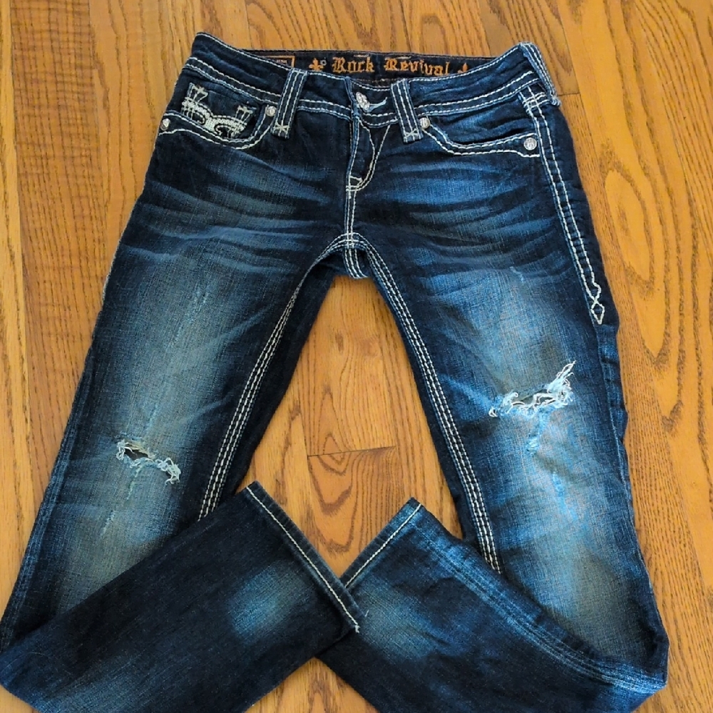 Rock Revival Women's Dark Blue Skinny Jeans